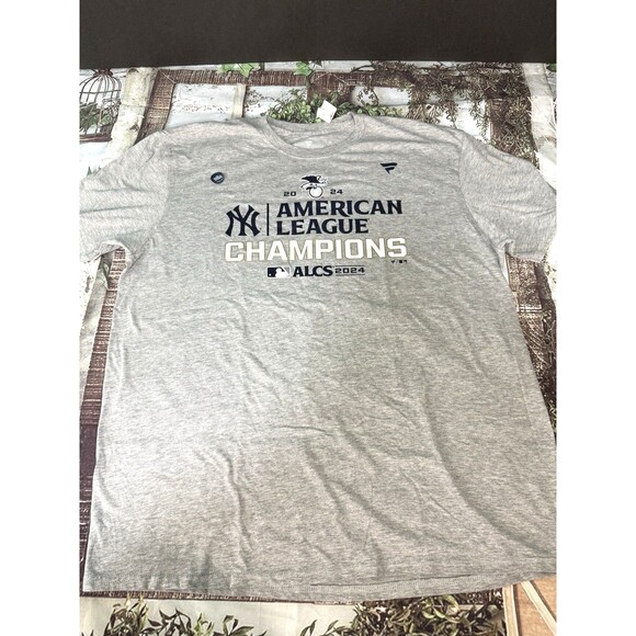 New York Yankees Fanatics 2024 American League Champions Locker Room T-Shirt - Picture 2 of 11